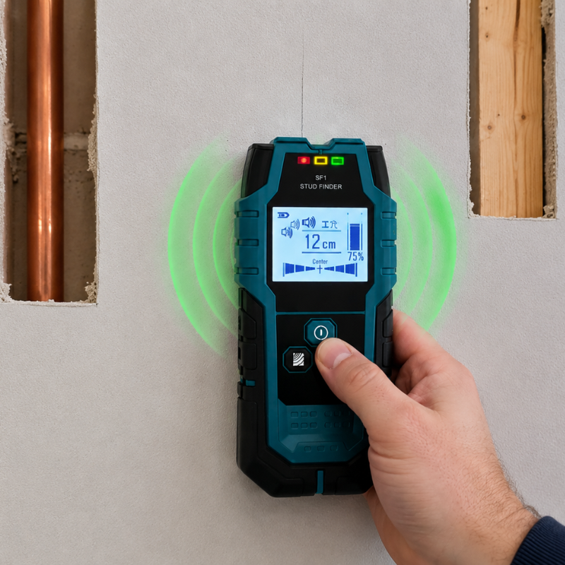 Détecteur de Murs Multifonction avec Écran LCD pour Métaux, Câbles et Montants