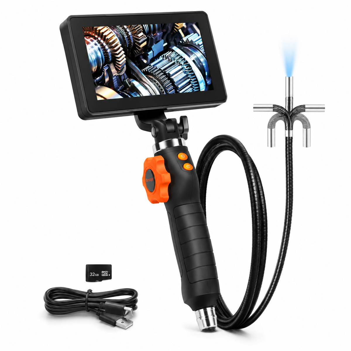 Caméra d'Inspection Endoscopique HD 1080P avec Écran IPS 5 Pouces