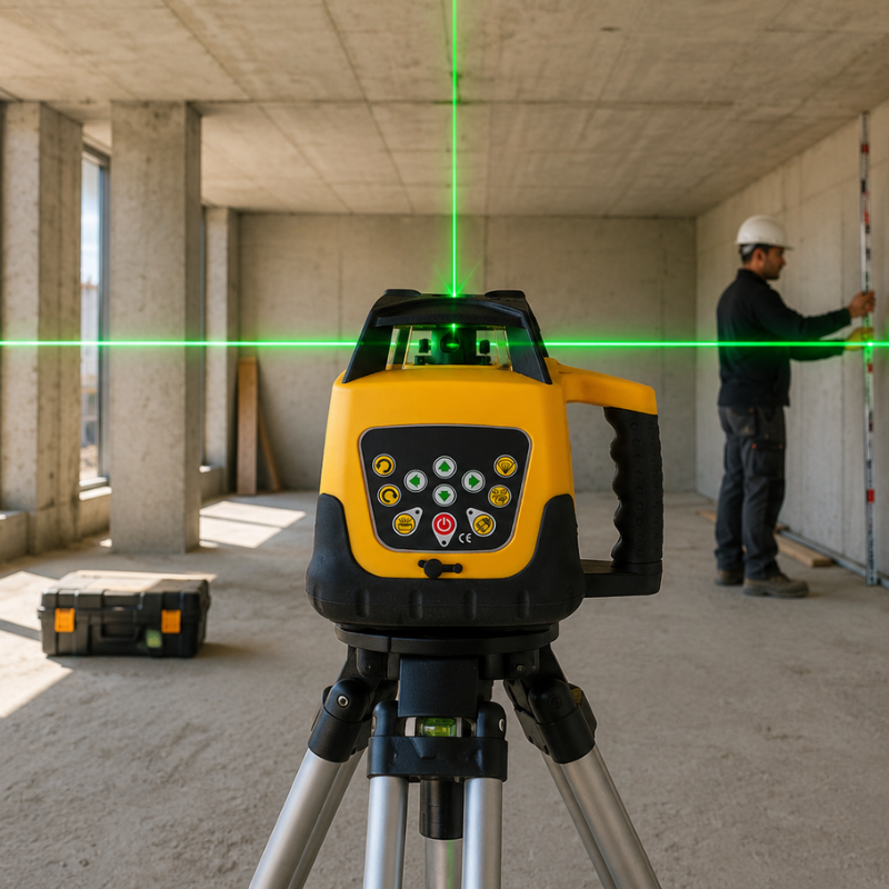 Niveau Laser Rotatif Professionnel 500 m Auto-Nivelant avec Télécommande