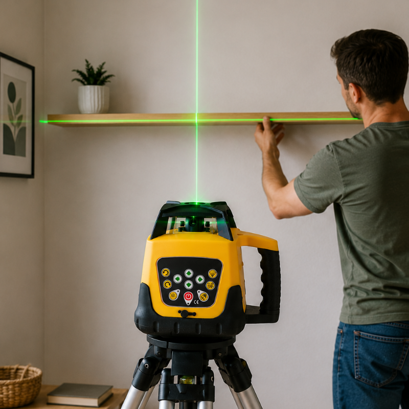 Niveau Laser Rotatif Professionnel 500 m Auto-Nivelant avec Télécommande