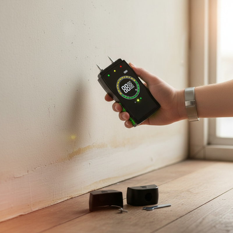 Humidimètre Numérique avec Écran LCD pour Bois, Murs et Matériaux de Construction