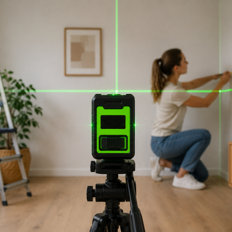 Niveau Laser Vert 360° Horizontal et Vertical Auto-Nivelant