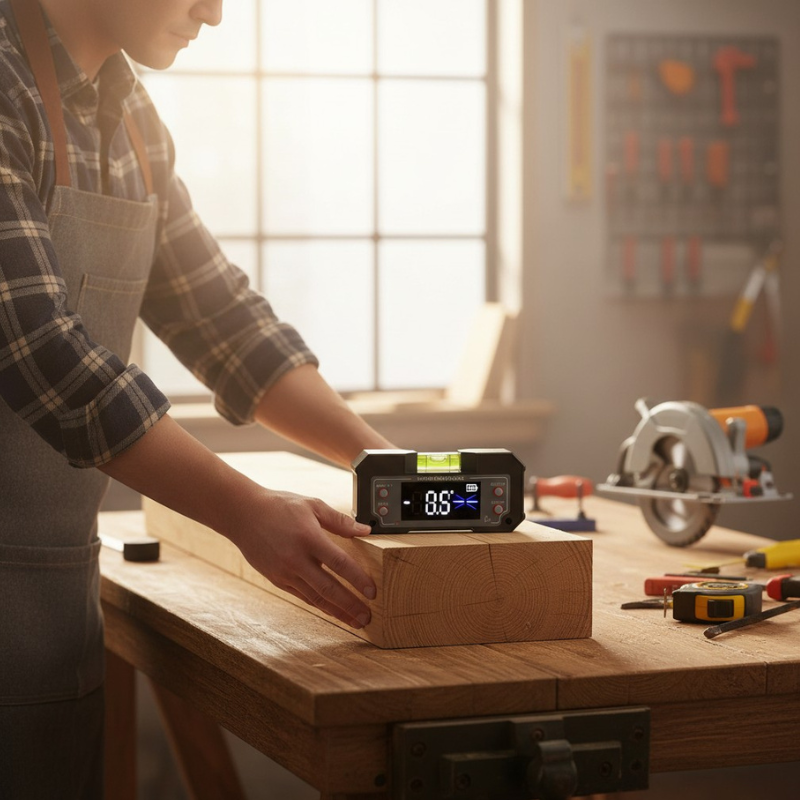 Niveau et Inclinomètre Numérique Magnétique Rechargeable avec Écran Rétroéclairé