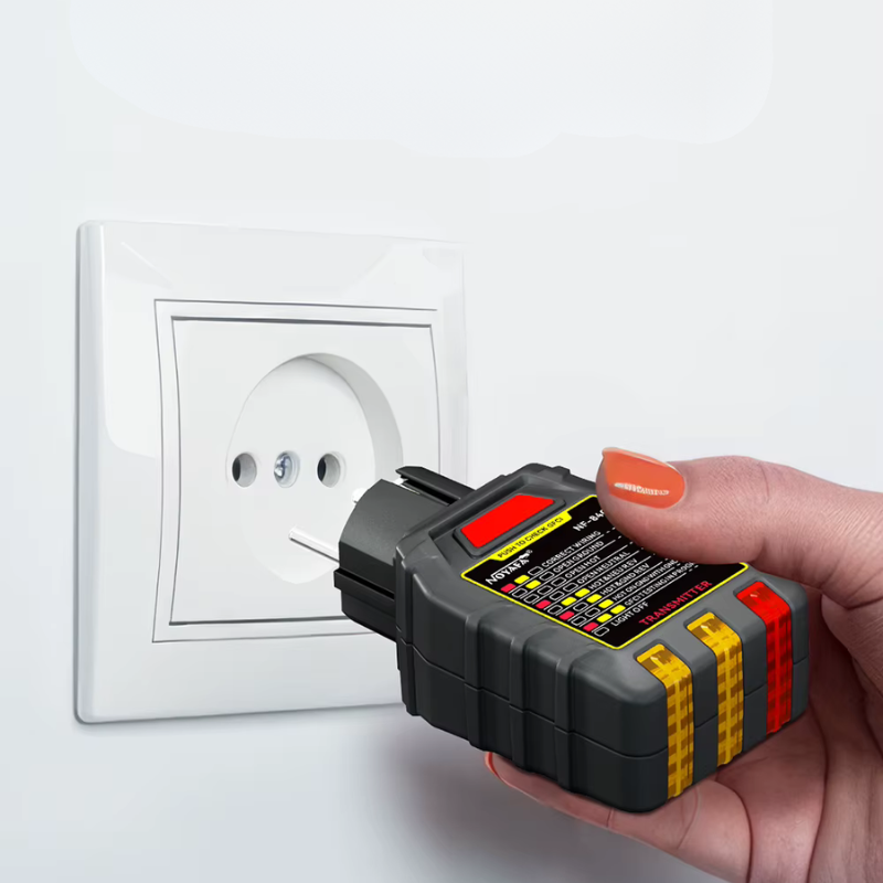 Détecteur de Disjoncteur NF-8401 avec Testeur de Prises et Détection NCV